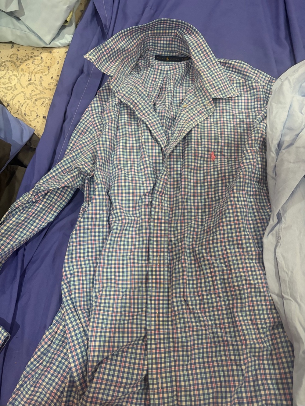 Ralph Lauren Pink & Blue Gingham Shirt Jacket